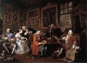 HOGARTH, William Marriage a la Mode 1 oil painting on canvas